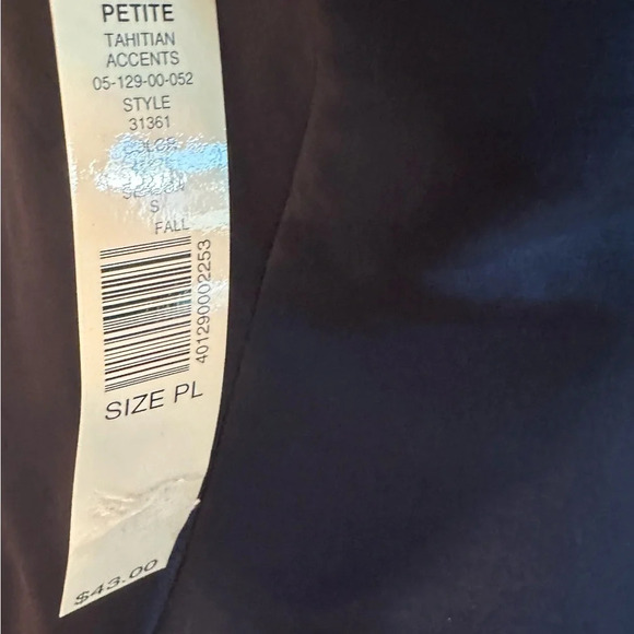 Amanda Smith pure silk shift dress with matching blouse size 14p/LgP‎ navy blue - Picture 12 of 13